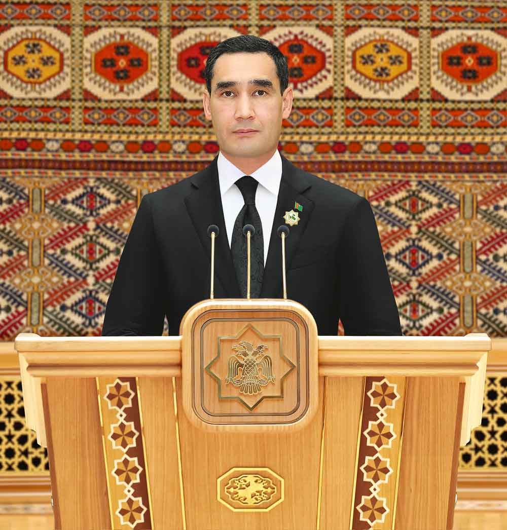 Türkmenistanyň Prezidenti Serdar Berdimuhamedow: — Ýurdumyzy ykdysady we senagat taýdan ösdürmek boýunça alyp barýan işlerimizi dowam ederis